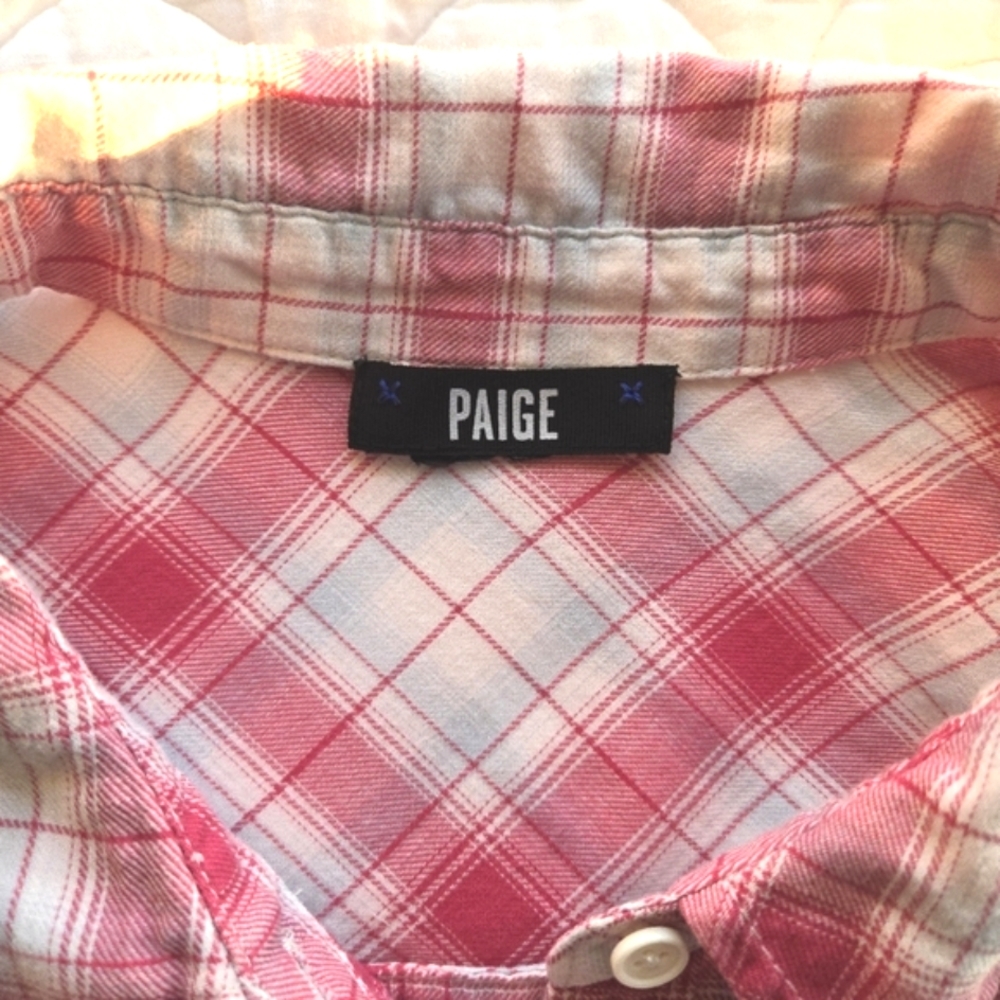 ( PAIGE ) Long Sleeve, Button-Down Plaid Shirt - Picture 4 of 8